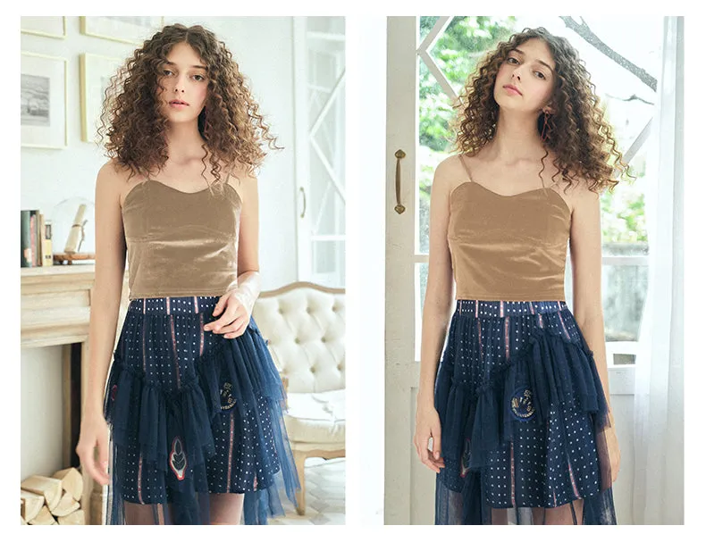 JAM PRINCESS TIERED TULLE SKIRT WITH PATCHES