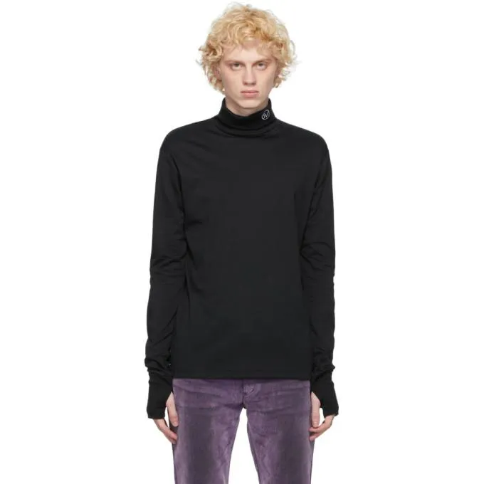 Johnlawrencesullivan Black Logo Turtleneck