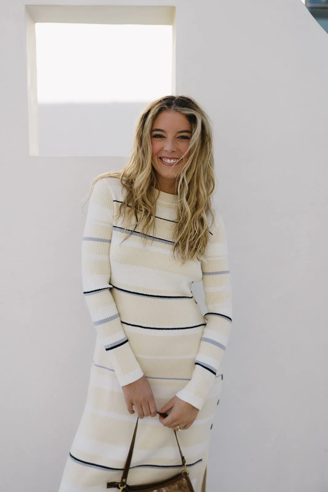 Julia Midi Dress - Cream/Multi