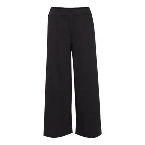 Kate Wide 3/4 Length Trouser - Black