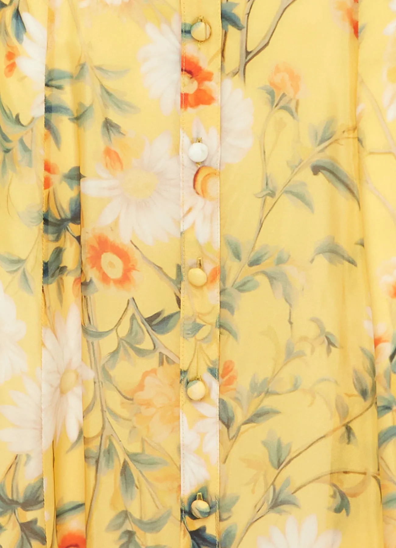 Katrina Butterfly Sleeve Midi Dress - Daisy Print
