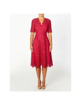 Lace Dress in Rasberry