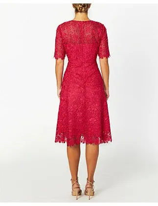 Lace Dress in Rasberry