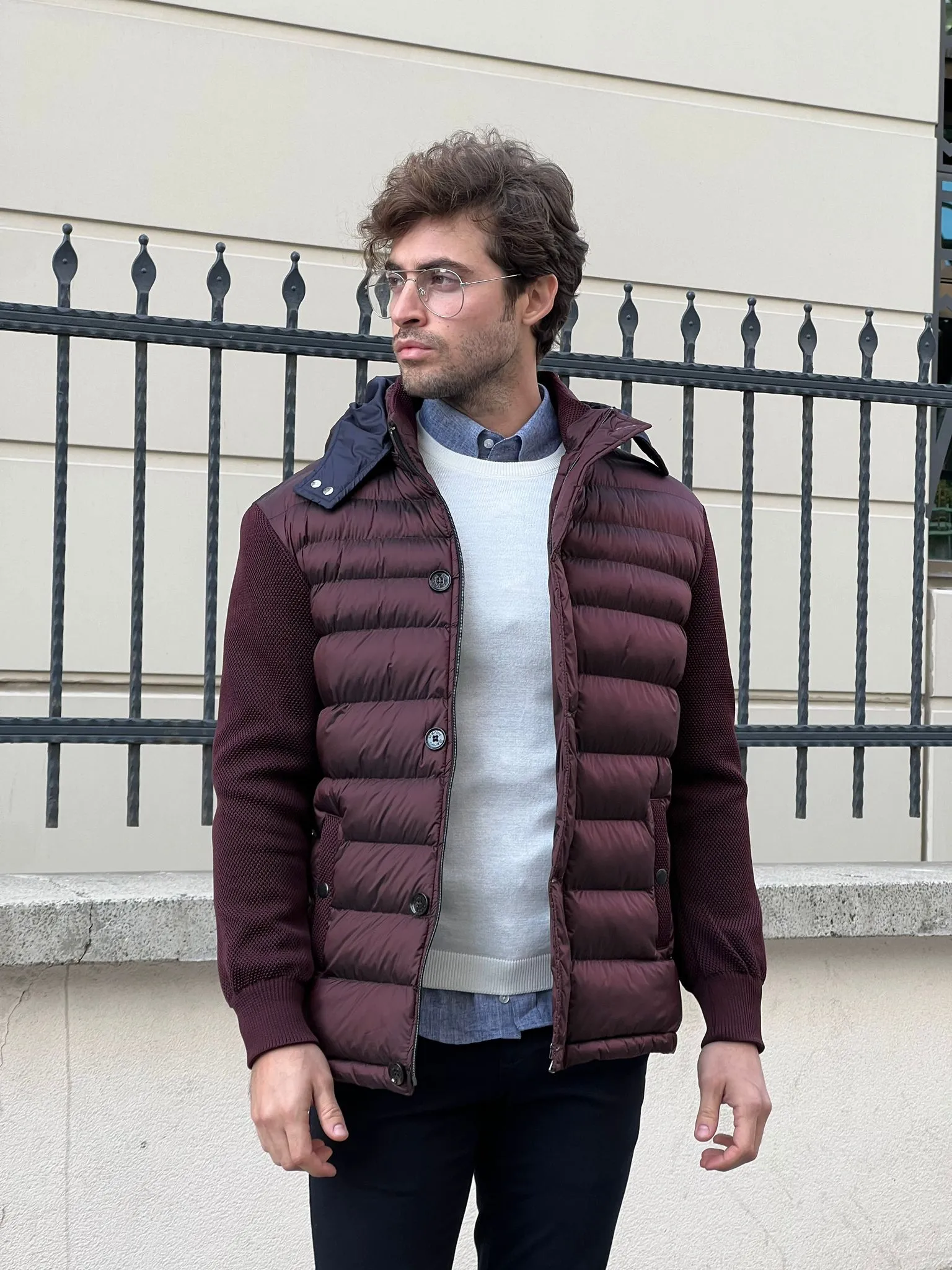 Larsen Burgundy Slim Fit Coat