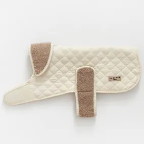 LUXE Quilted Dog Coat - Creamy Chai