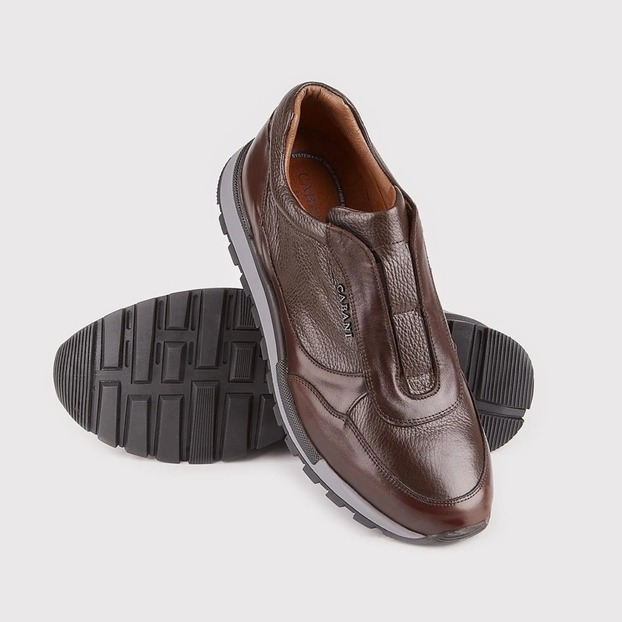 Madasat Brown Leather Casual Shoes - 340 |