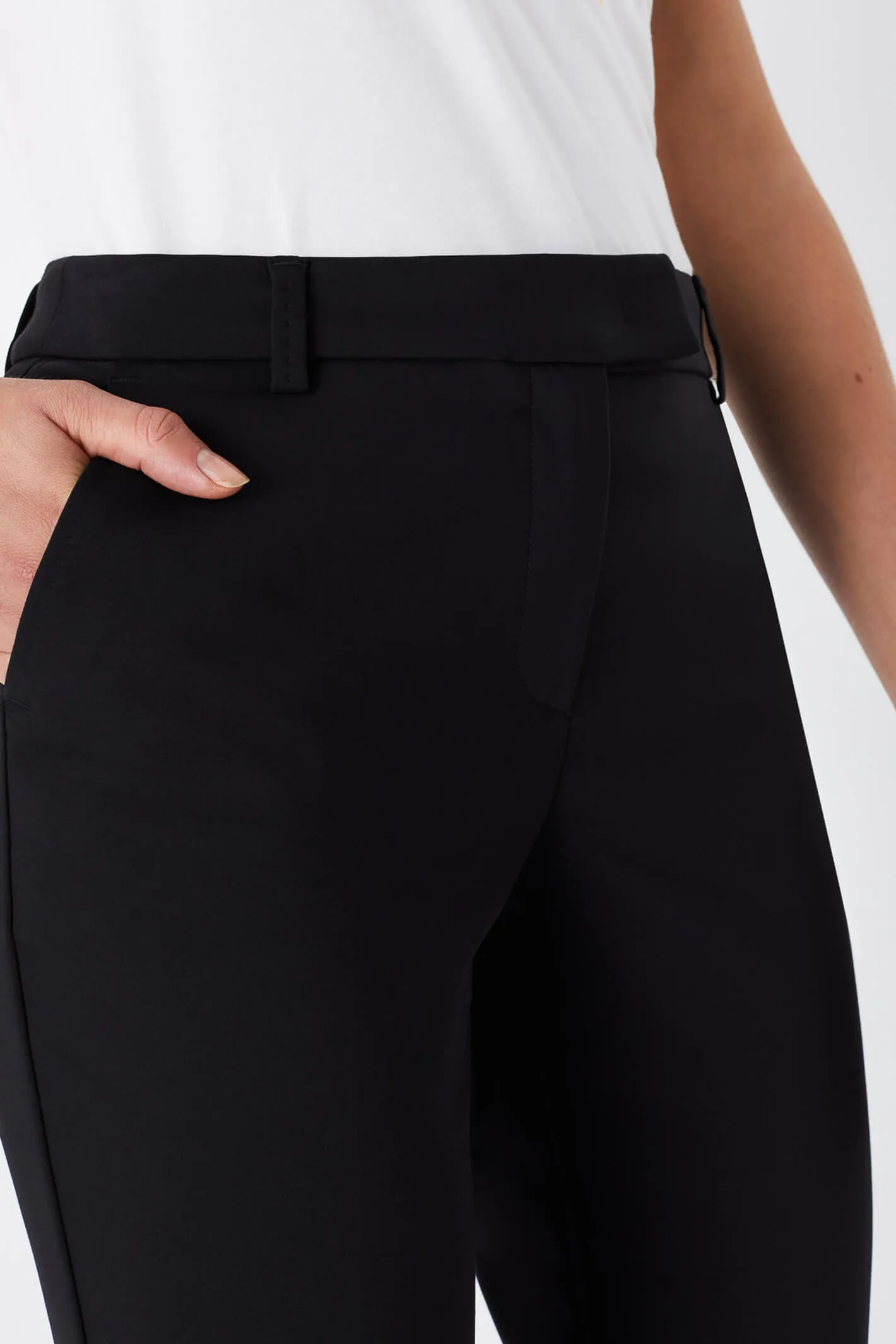 Marella Baci Navy Trousers Cigarette Style