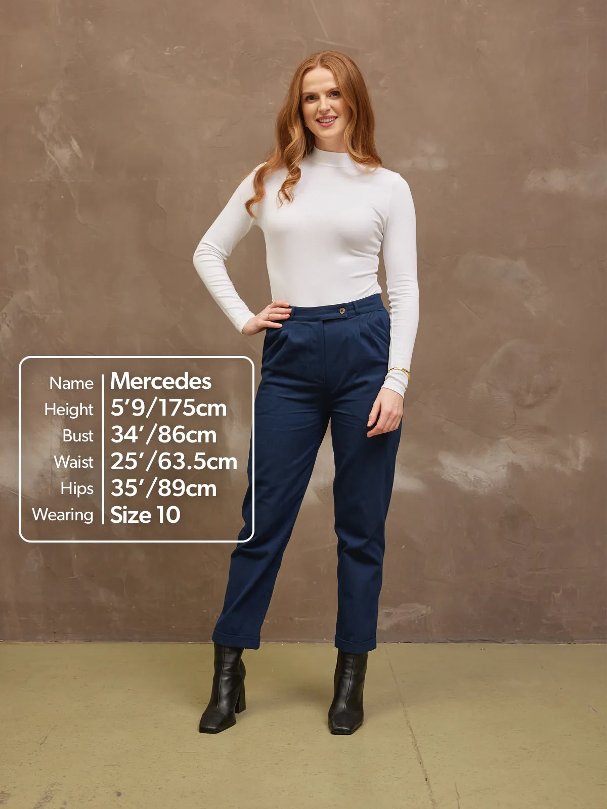 Maya - Straight Trouser - Navy