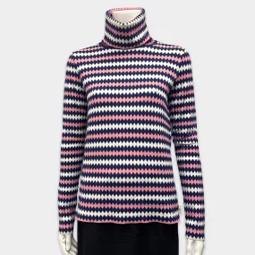 Moncler Women's Multicolour Wool Turtleneck Sweater