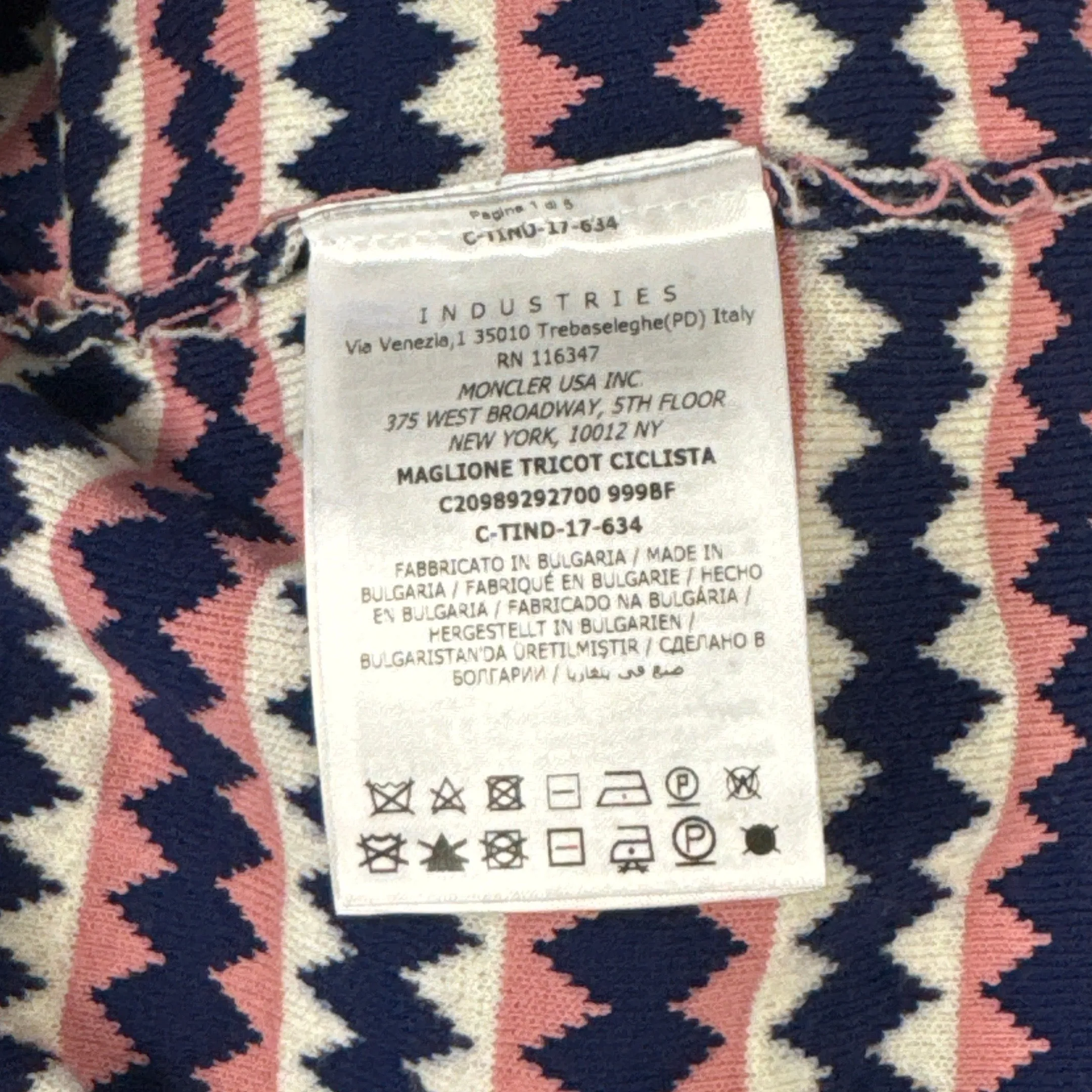 Moncler Women's Multicolour Wool Turtleneck Sweater