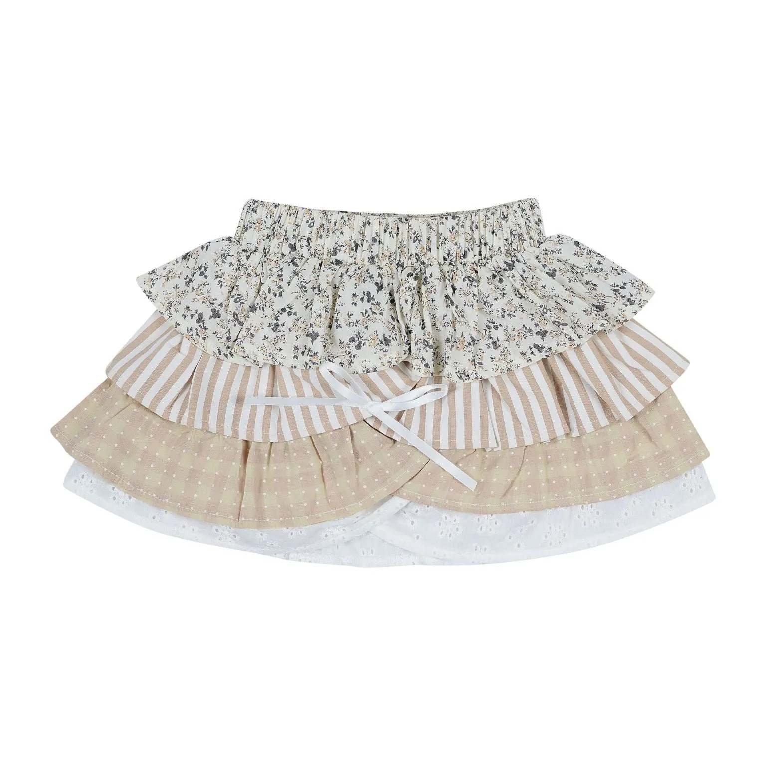Neutral Love Layered Skirt