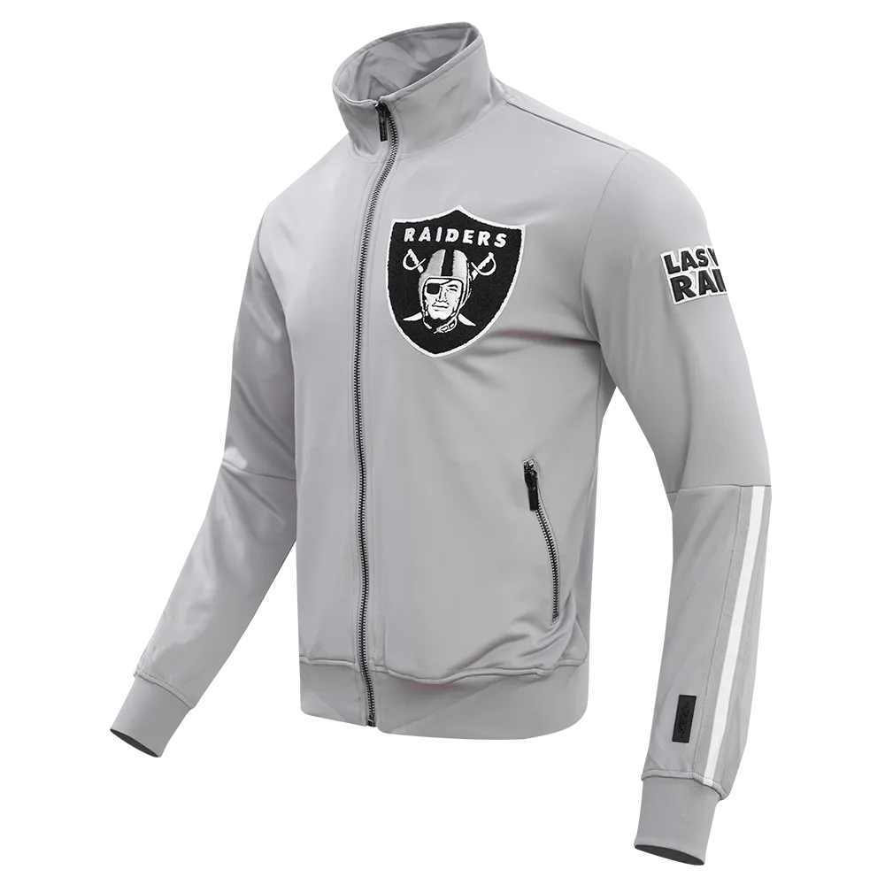NFL OAKLAND RAIDERS CLASSIC MEN'S DK TRACK JACKET (GRAY)