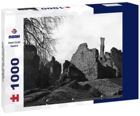 Noah Jigsaw Puzzle Jacksonville, Florida, USA Downtown skyline at dusk over St. Johns River in black white 1000 pieces