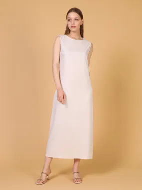 Nude Sleeveless Slip Dress