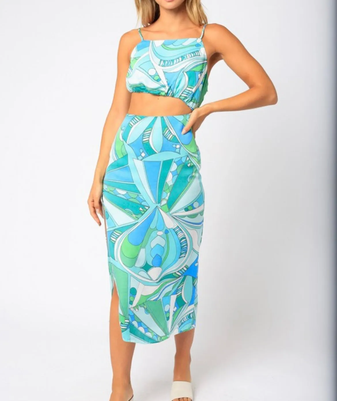 Oceanic Cut Out Dress