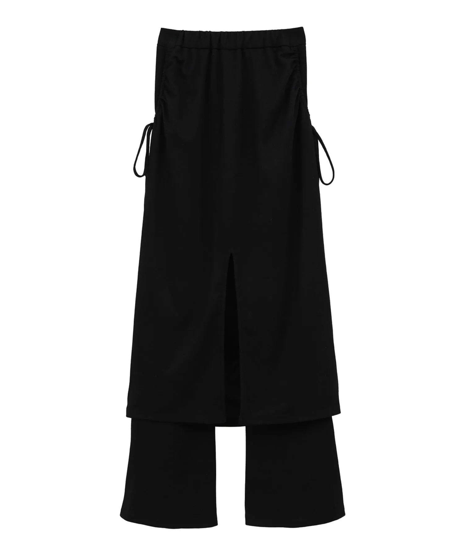 PANTS LAYERED SIDE SHIRRING SKIRT