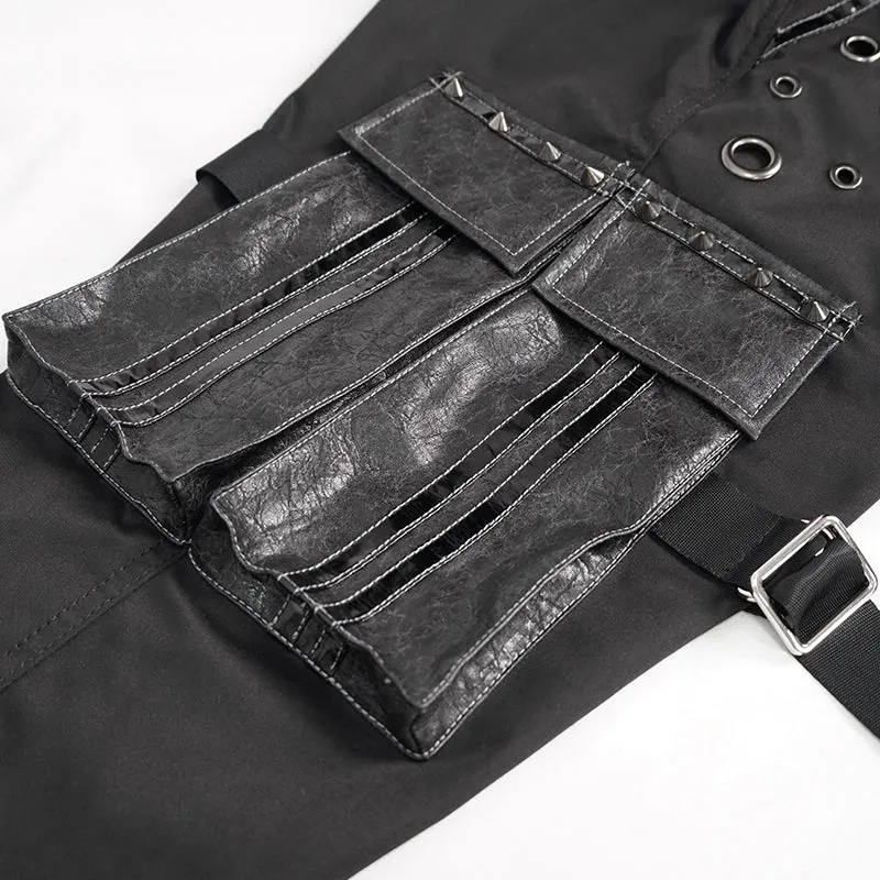 PT186 Darkness functional style skinny men's trousers