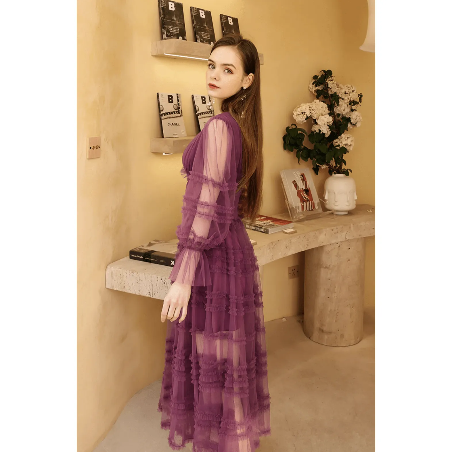 Purple Lace Dress
