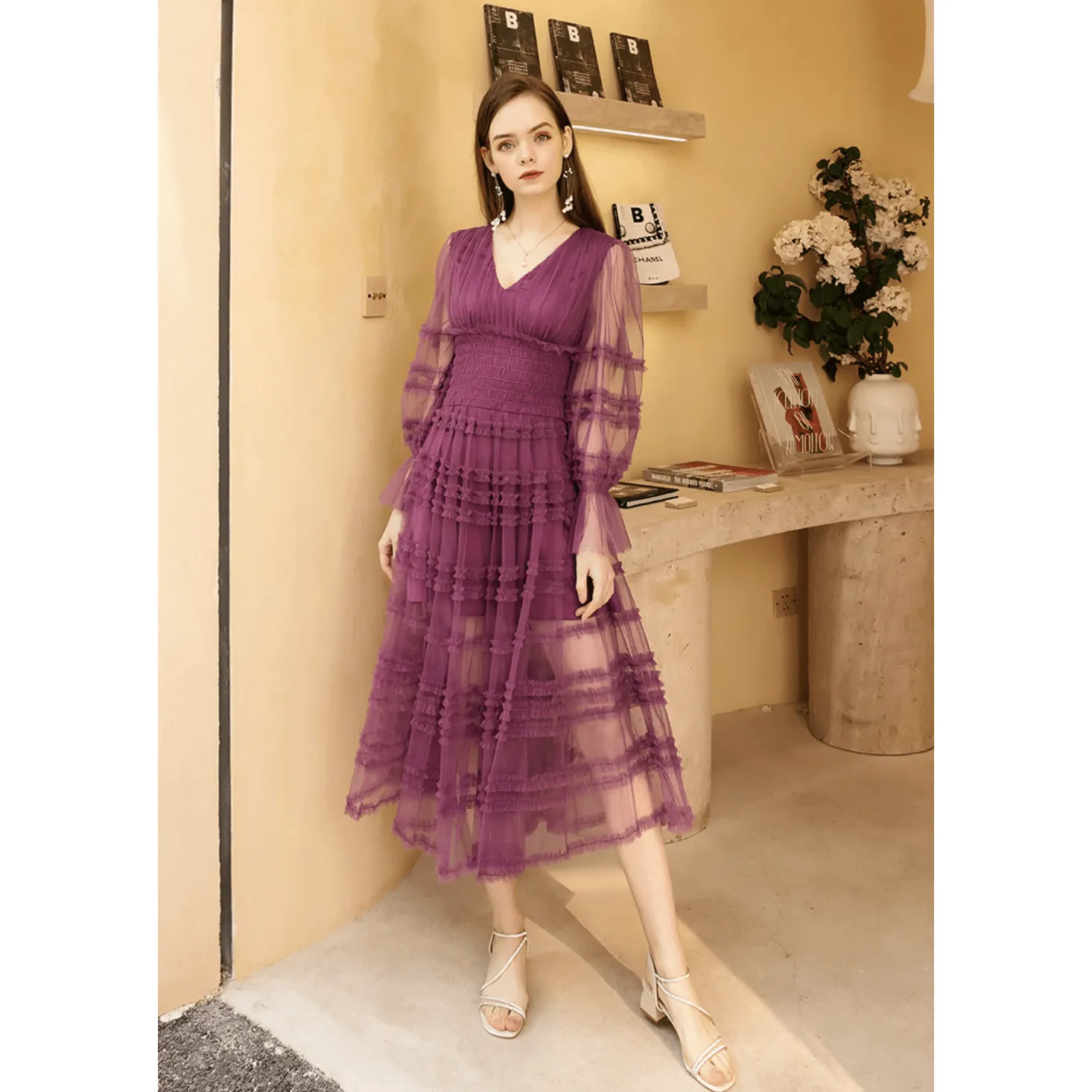 Purple Lace Dress