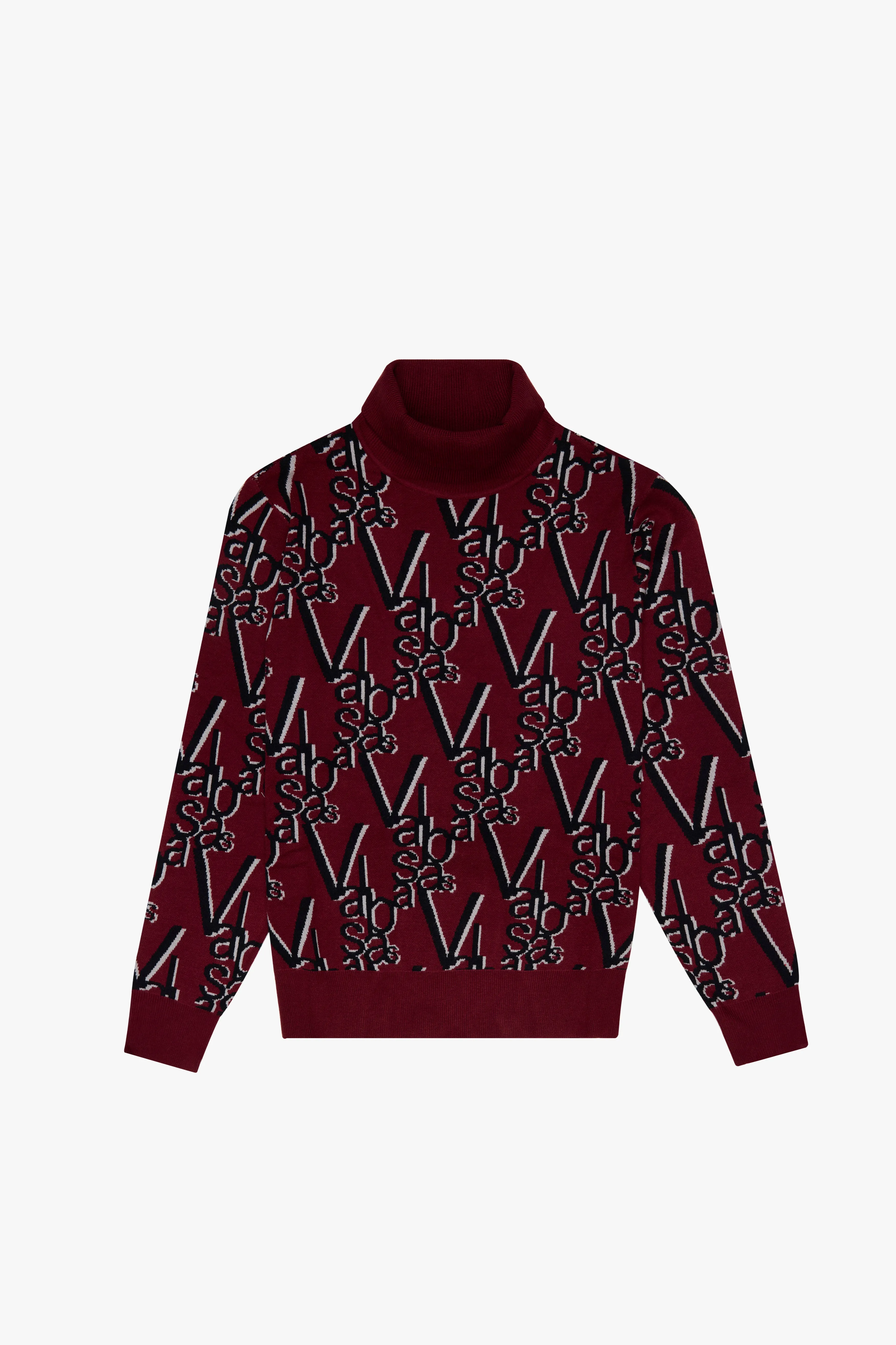 "ELYSIAN" CRIMSON NOIR TURTLE NECK