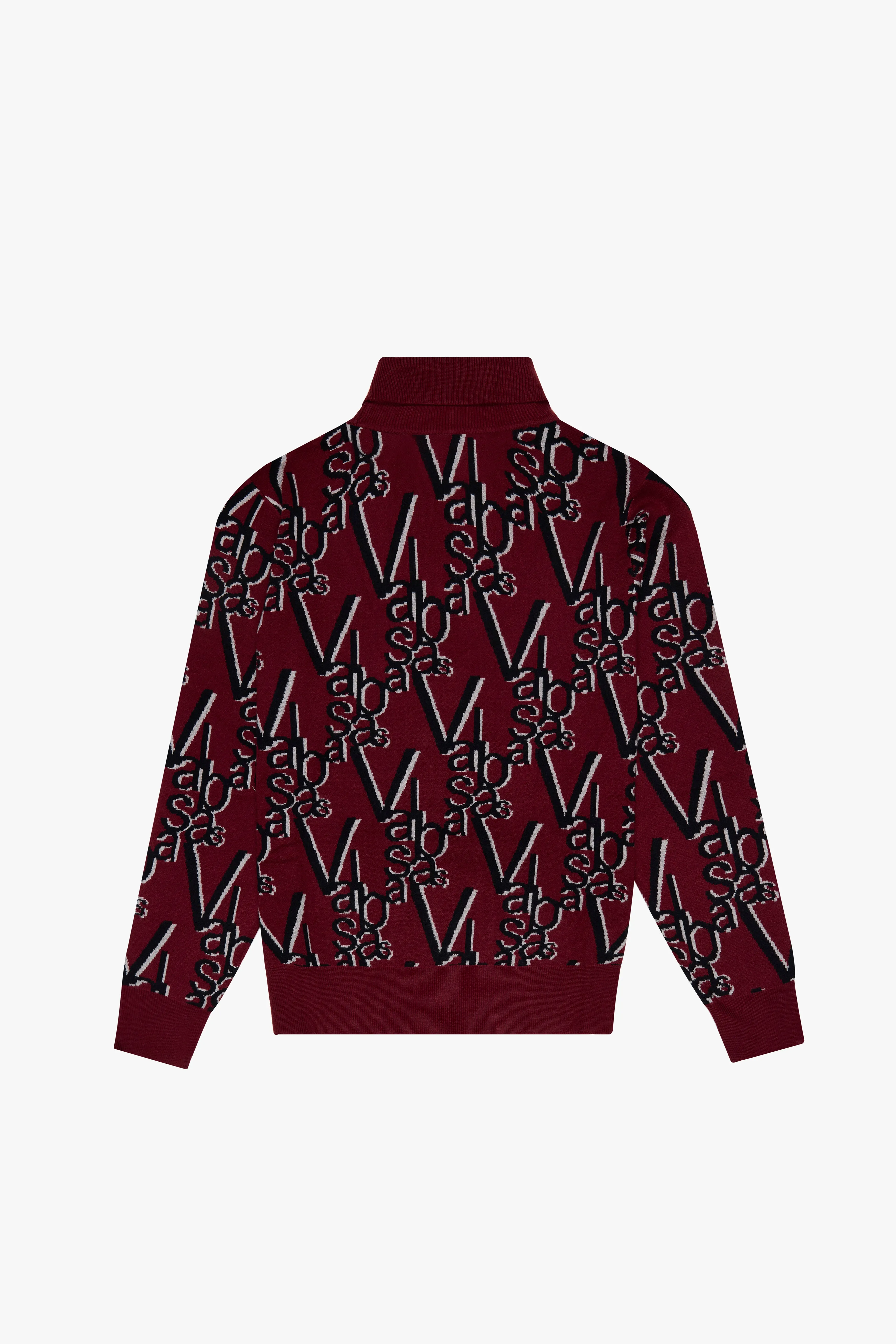 "ELYSIAN" CRIMSON NOIR TURTLE NECK