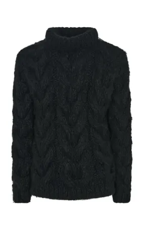 Ray Knit Sweater in Black Welfat Cashmere