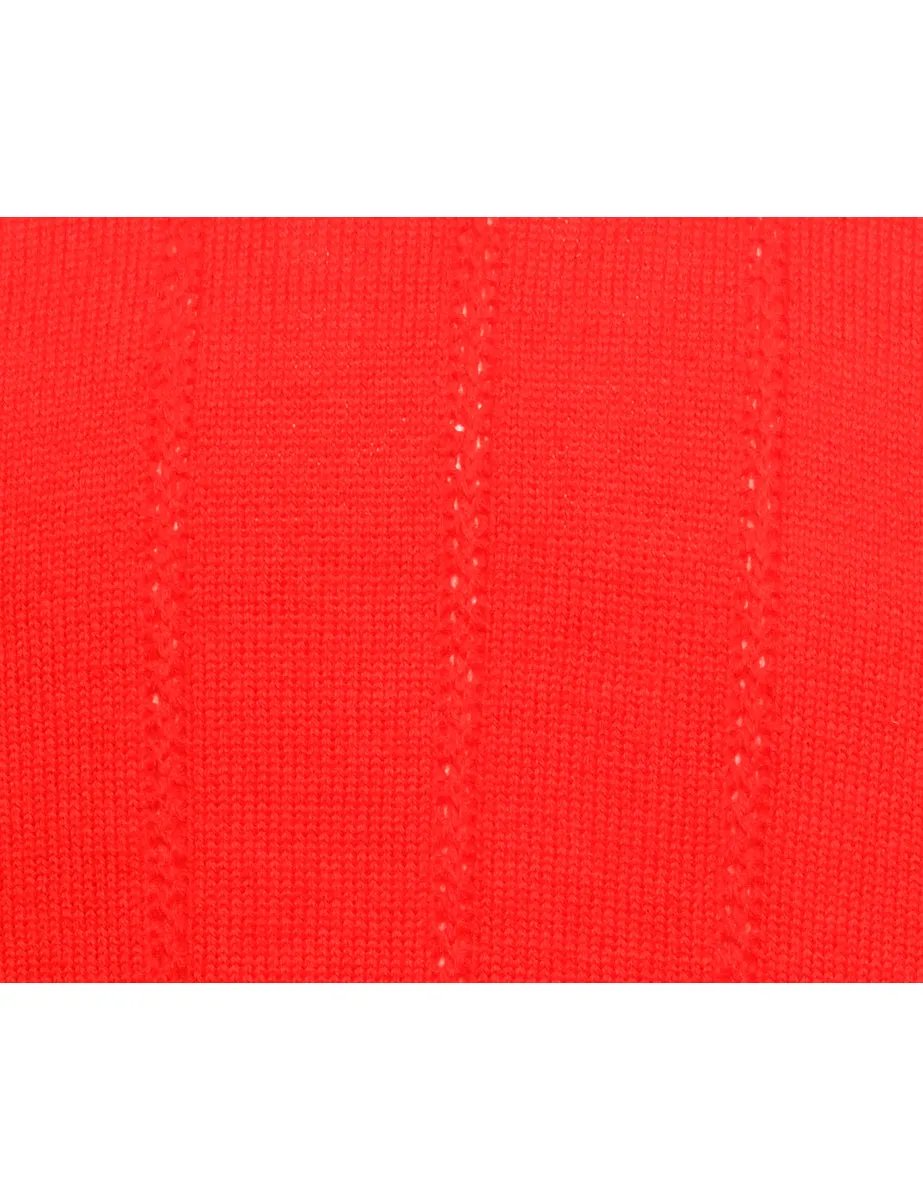 Red Long Sleeved Jumper - M