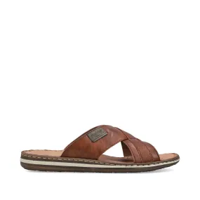 Rieker Mens Cross Front Backless Sandal