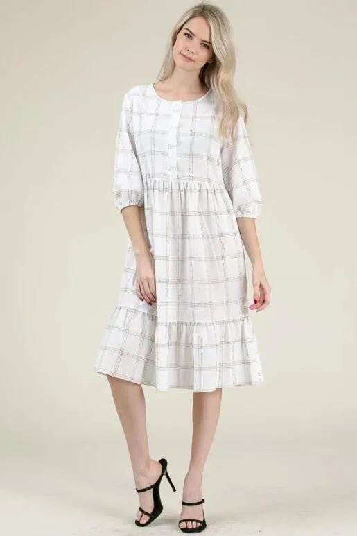 Rowan Babydoll Dress - Off White