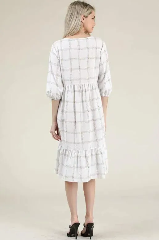 Rowan Babydoll Dress - Off White
