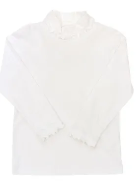 Ruffle Turtleneck - White