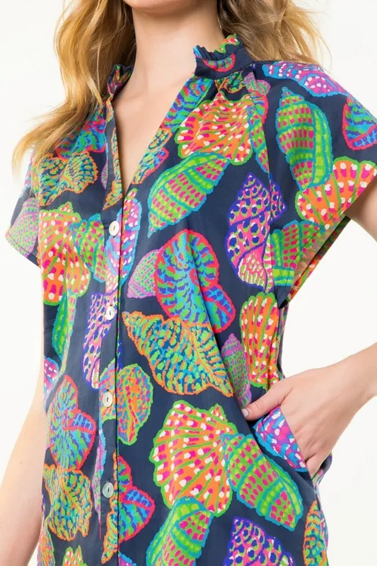 Seashell Print Dress