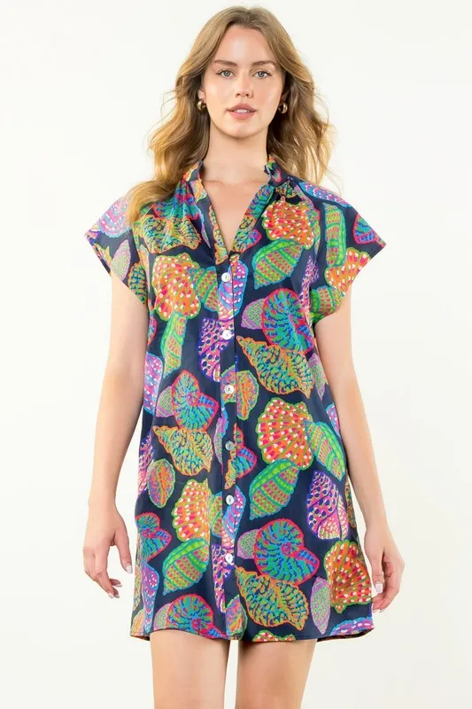 Seashell Print Dress