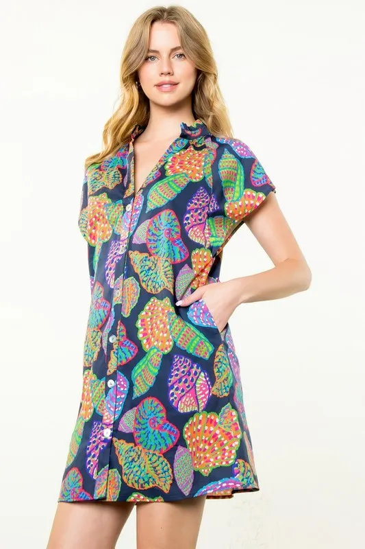 Seashell Print Dress