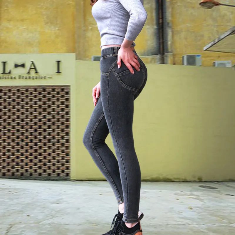 Sexy High Waist Skinny Pencil Pocket Denim Pants