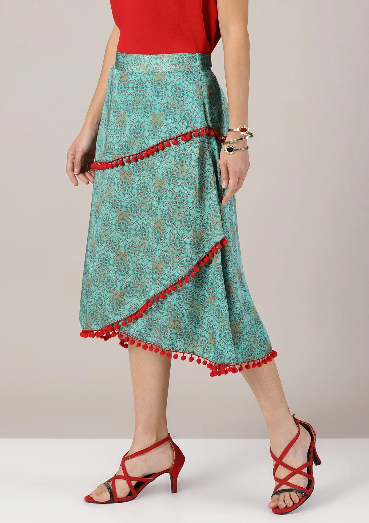 Shuruq - Layered Moroccan Printed Skirt
