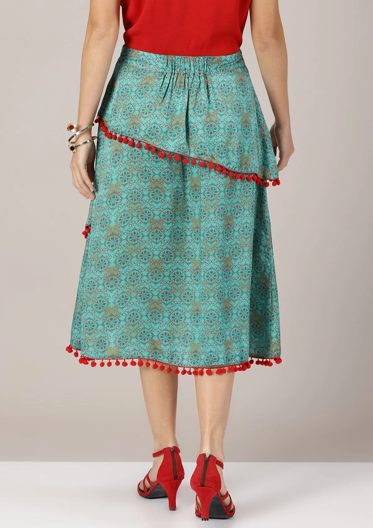 Shuruq - Layered Moroccan Printed Skirt