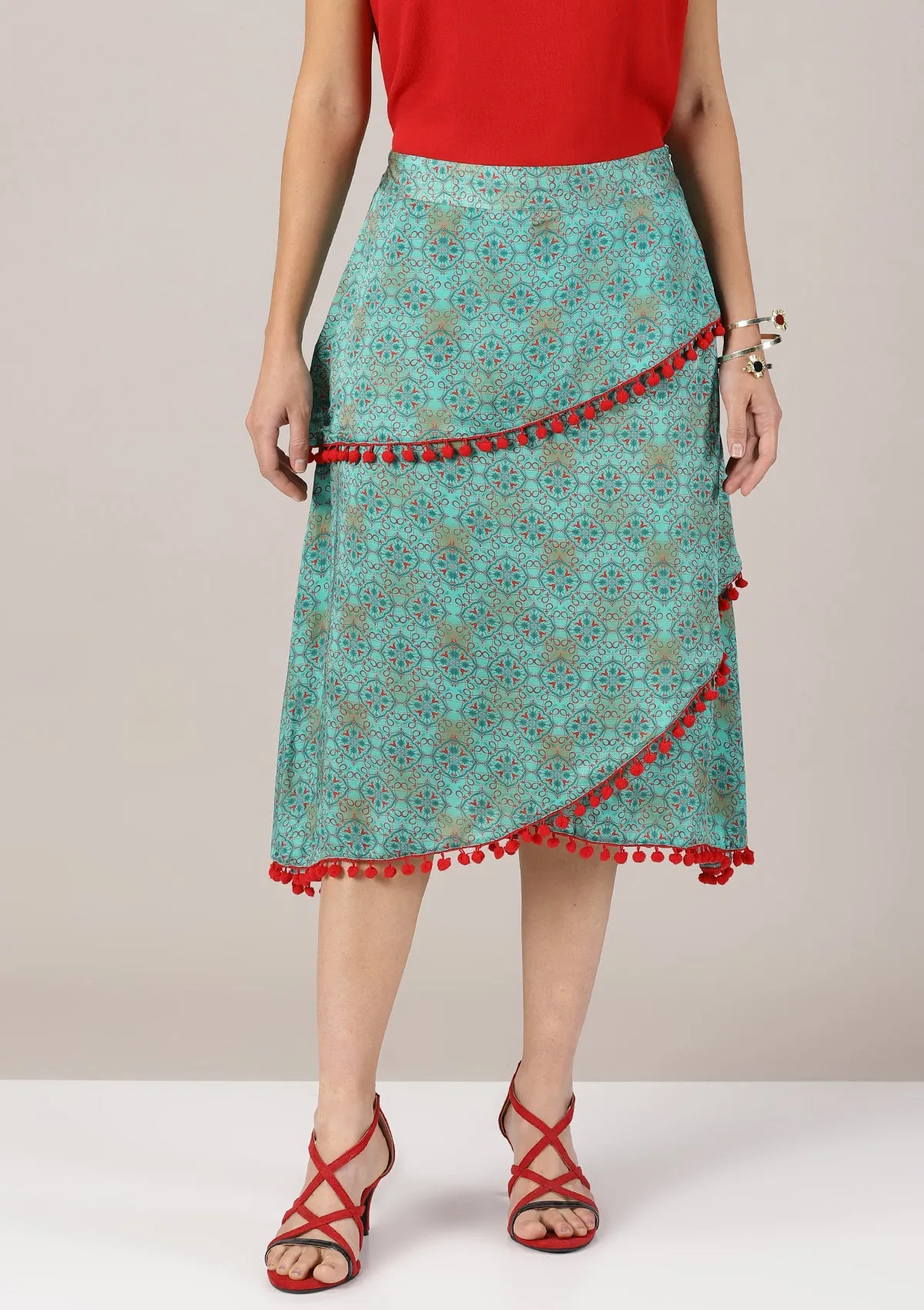 Shuruq - Layered Moroccan Printed Skirt