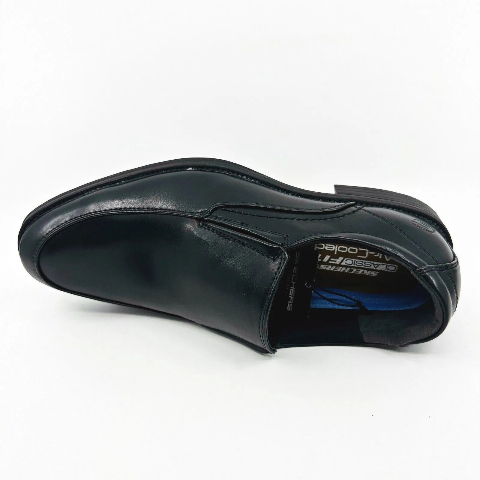 Skechers Larken Avendo Black Mens Slip On Dress Shoes