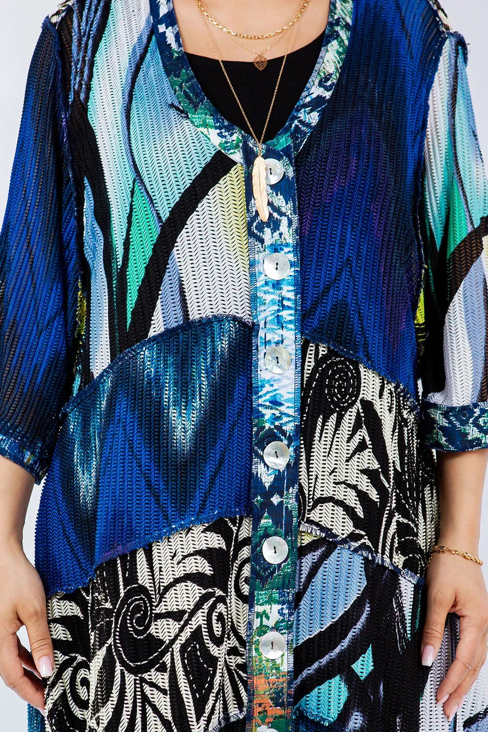 Sterling Style Happy Coat - 5707HC BLACK/BLUE