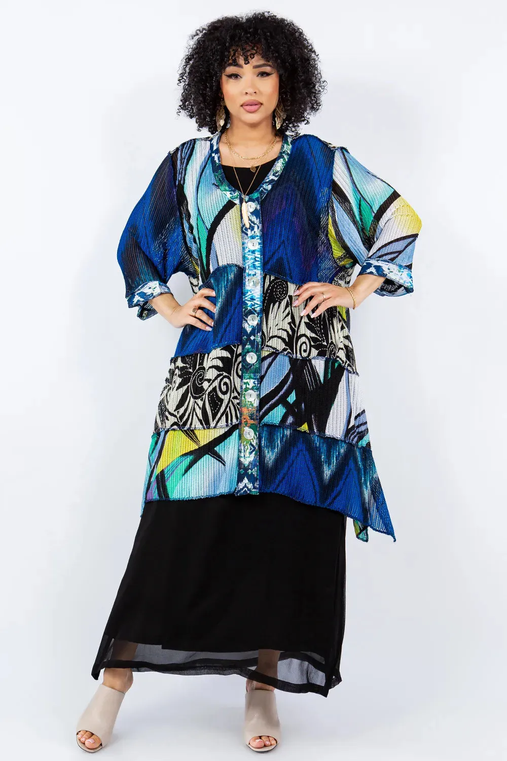 Sterling Style Happy Coat - 5707HC BLACK/BLUE