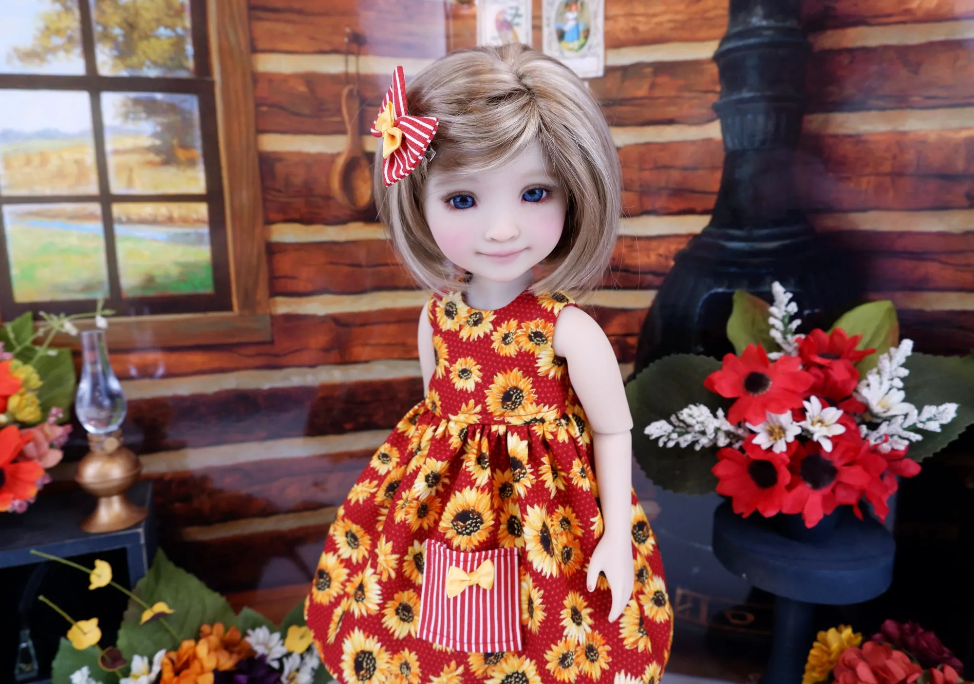 Sunflower Field - dress with shoes for Ruby Red Fashion Friends doll