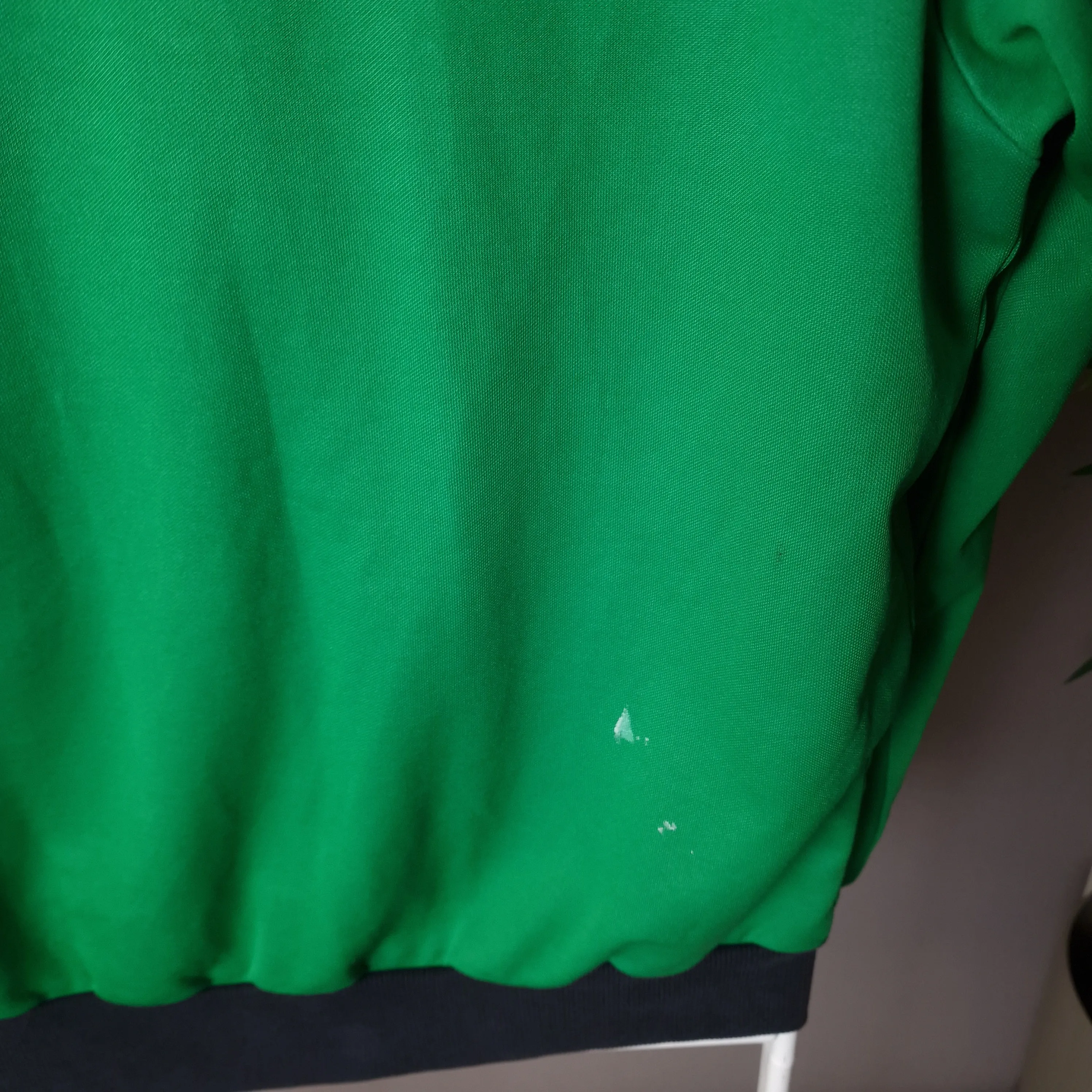 Vintage Adidas Cape Town track jacket in green and yellow - large