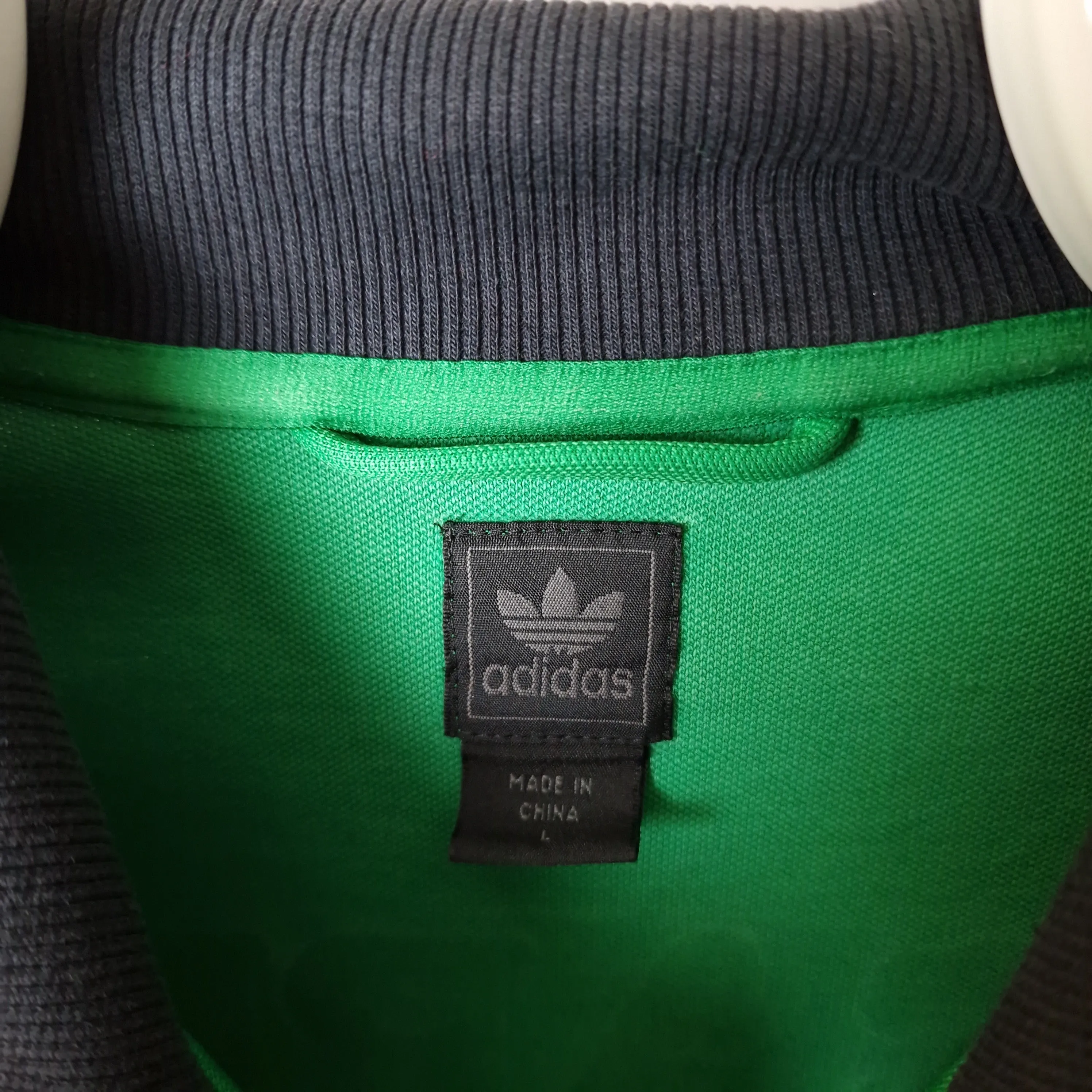 Vintage Adidas Cape Town track jacket in green and yellow - large