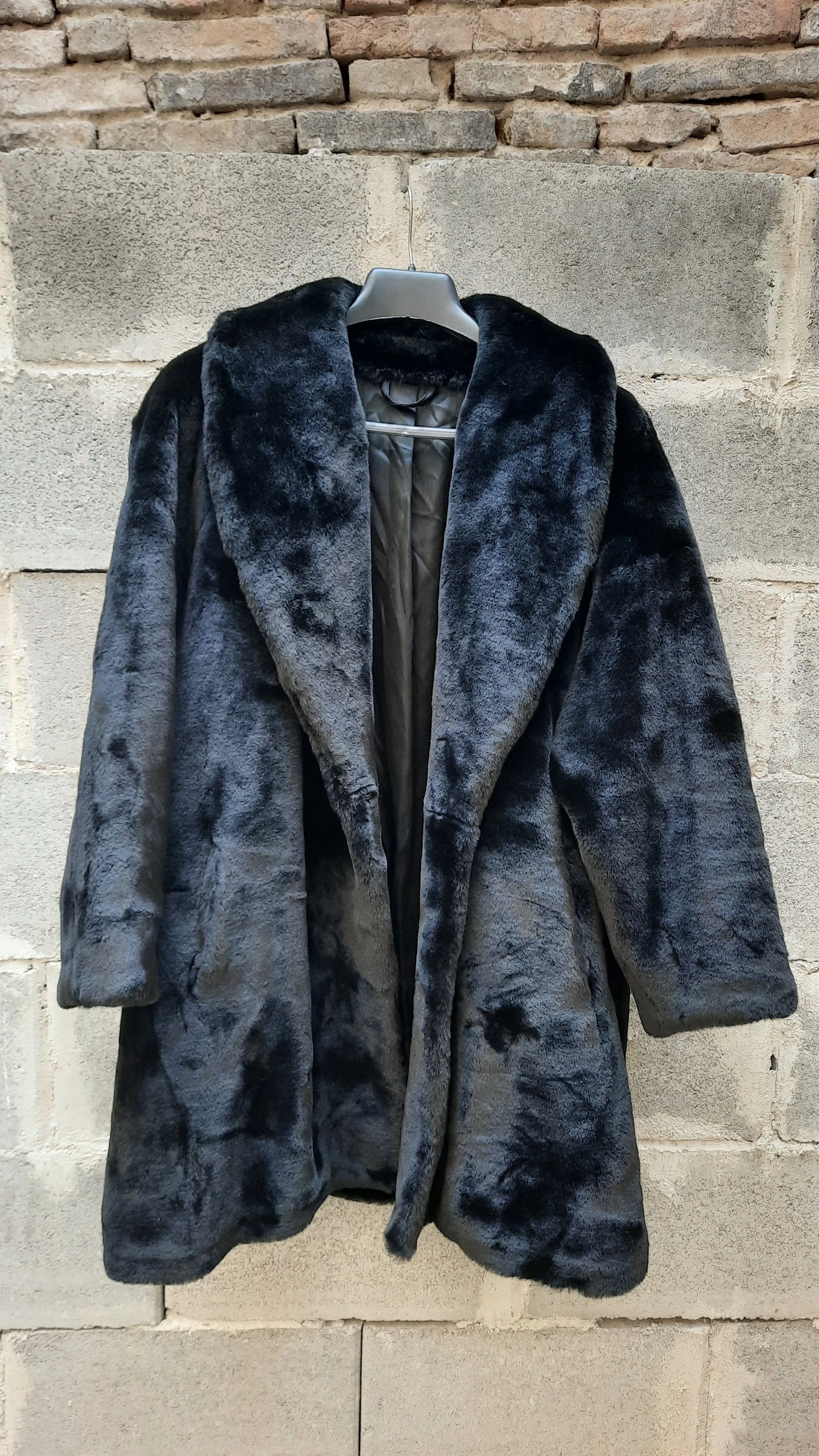 Vintage Black Faux Fur "Hamells" Coat