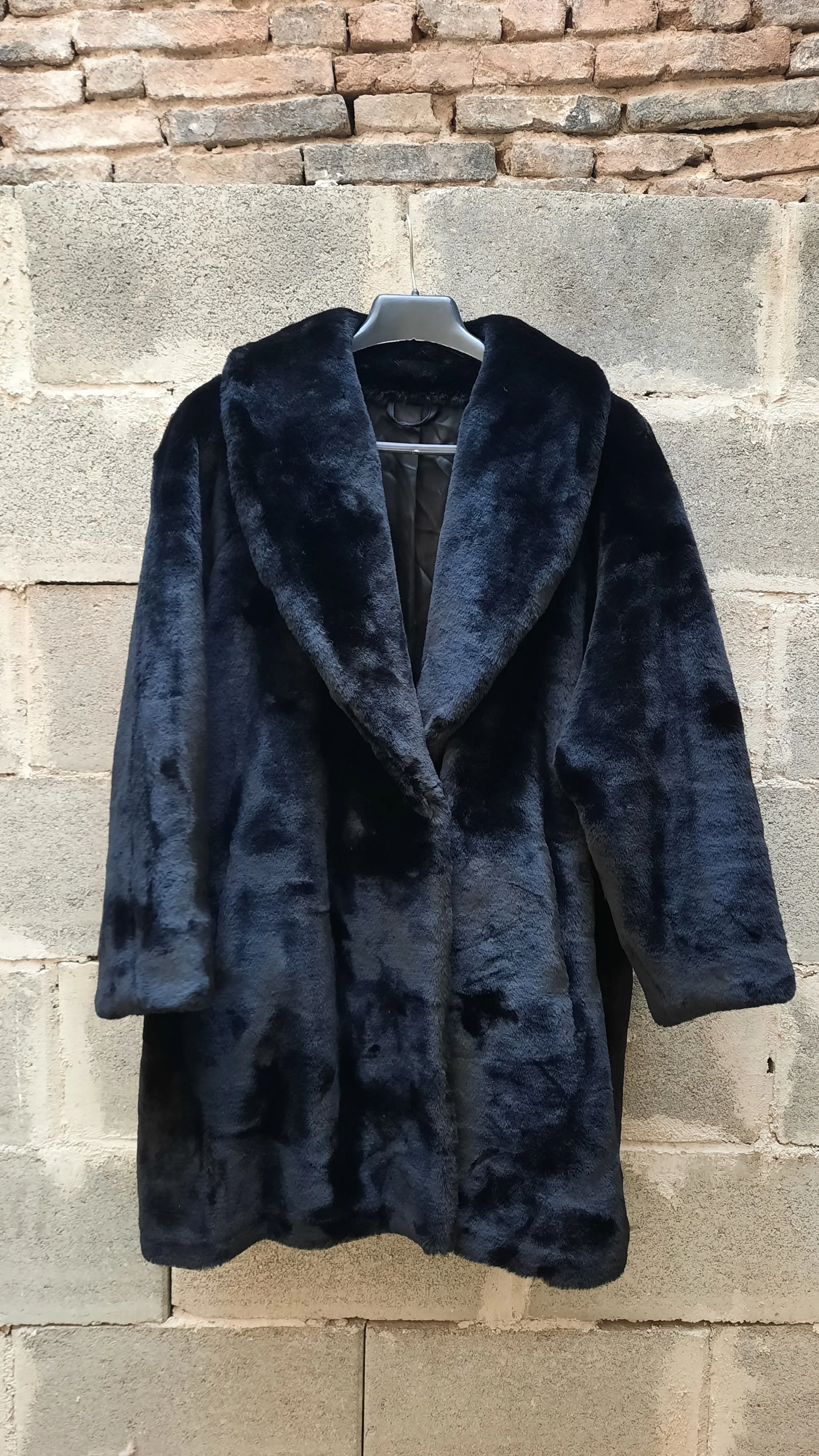 Vintage Black Faux Fur "Hamells" Coat