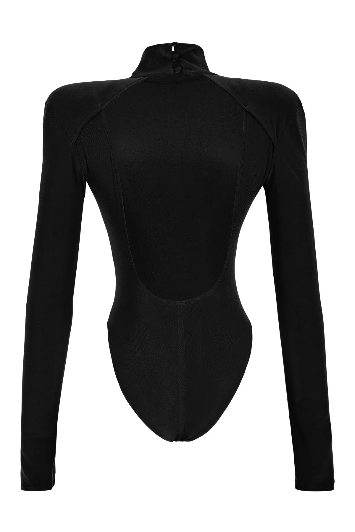 Volante Black Turtleneck Bodysuit
