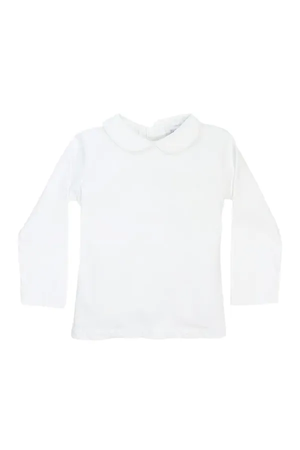 White Knit Boy's Long Sleeve Shirt