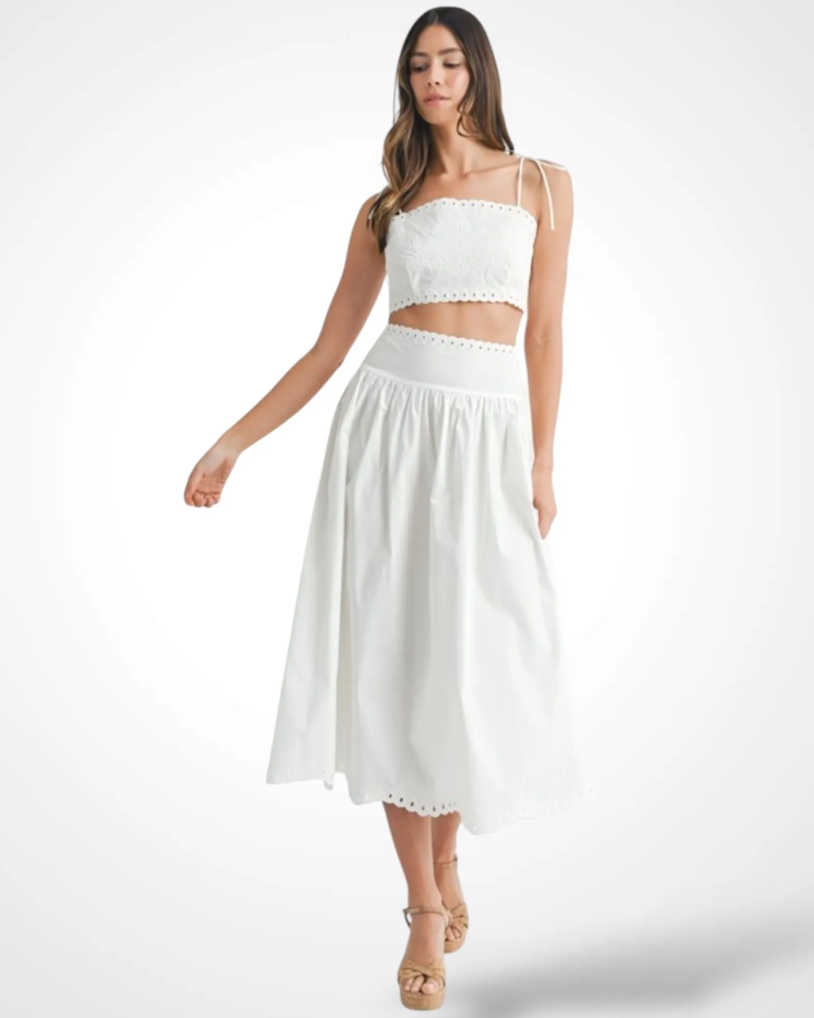 White Midi Skirt