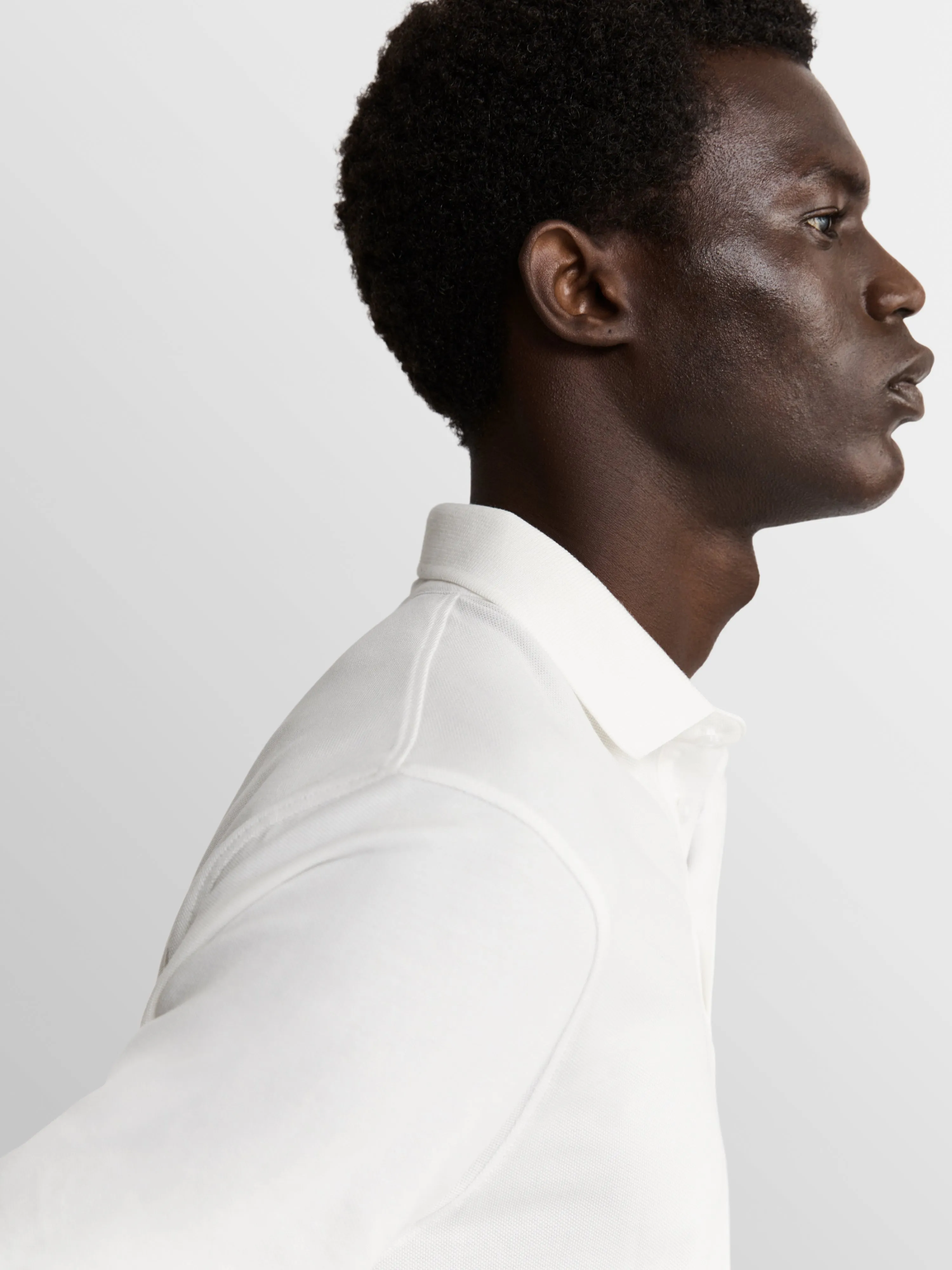 White Pique Egyptian Cotton Polo